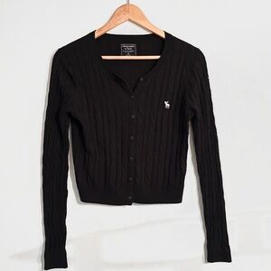 Abercrombie Cable Knit Sweater Black.